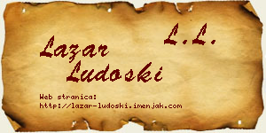 Lazar Ludoški vizit kartica
